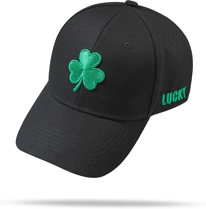 St Patricks Day Hat, Shamrock Baseball Cap for Men & Women, Lucky Hat, Adjustable Fit, Irish Clover Accessories