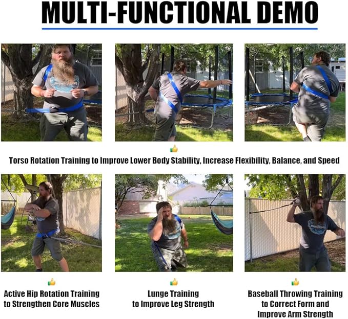 Davllin Core & Hip Belt Resistance Band for Baseball & Softball Training