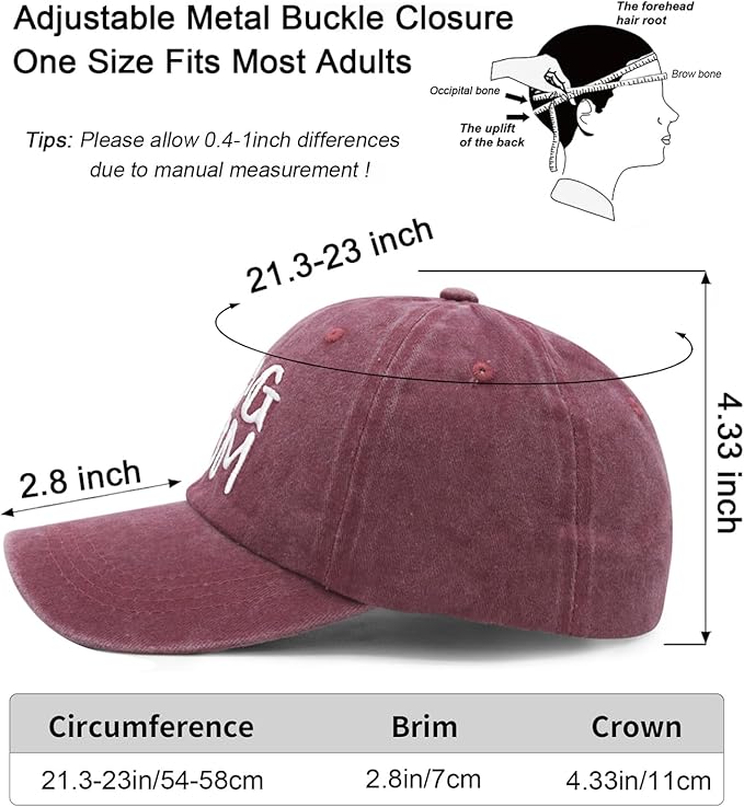 Waldeal Women's Embroidered Dog Mom Hat Adjustable Denim Baseball Cap