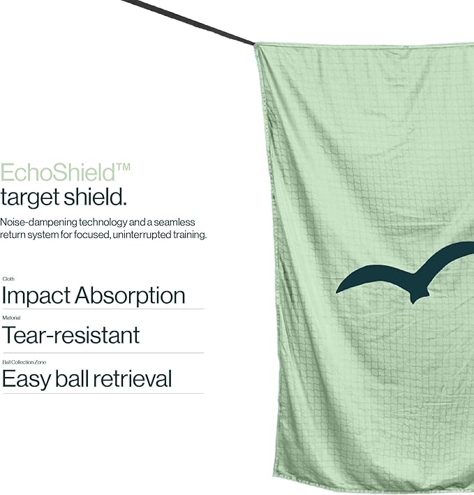 BirdiePro® - American Pro Golf Practice Net, 10x7ft Heavy Duty Golf Hitting Net with EchoShield™ Target & FlexWeave™ Net, Indoor Outdoor Training Backyard, Full Set with Mat, Balls & Cap