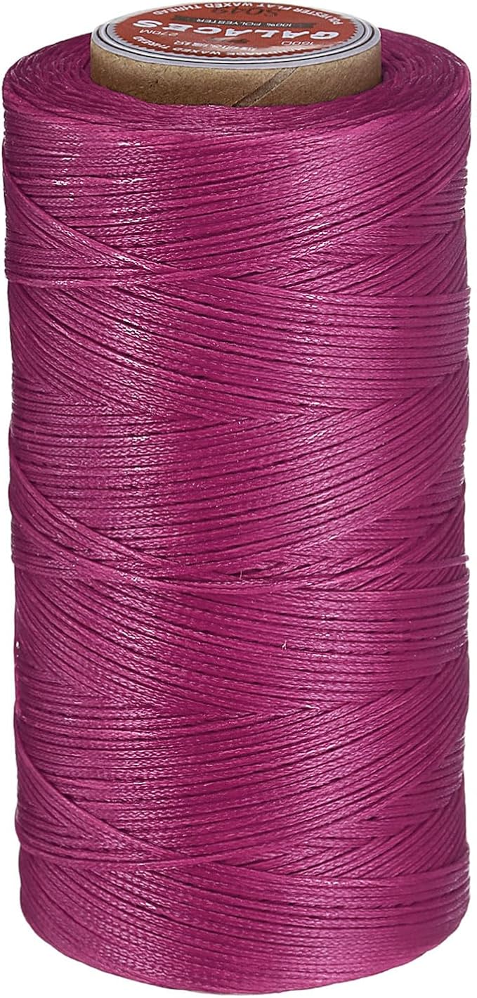 uxcell Flat Leather Sewing Waxed Thread, 270m / 295 Yards Polyester Wax String by uxcell