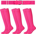 Haysandy Baseball or Softball Sock and Belt Combo Set 3 Football Baseball Socks with Softball Belt for Youth Boys Kids