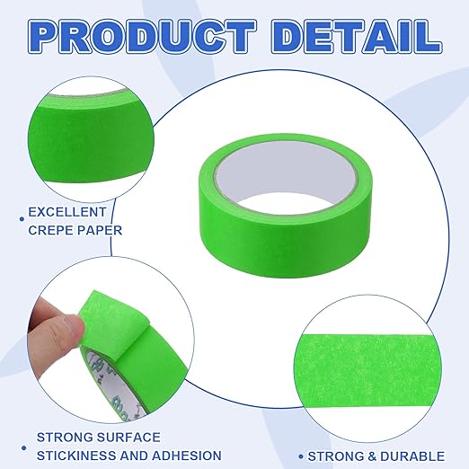 MECCANIXITY Masking Tape 1.4 Inch x 21 Yard Painter's Tape Green Paint Tapes - Image 3