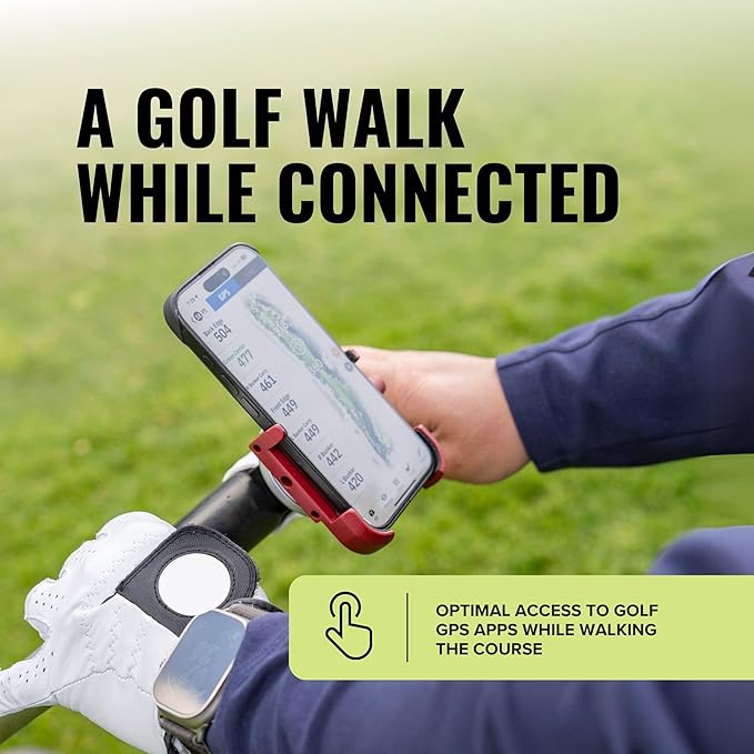 Stripebird - 2.0 Golf Push Cart Mount for Magnetic Accessories (White) - Push Cart Strap for Quick and Easy Access of Golf Gear - Cell Phone Holder for Golf Cart - Phone Holder for Golf Cart