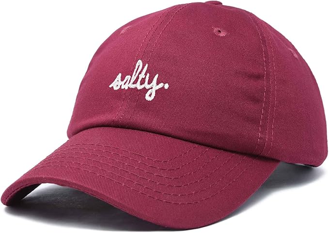 DALIX Salty Embroidered Cotton Beach Baseball Cap Adjustable Dad Hat Womens