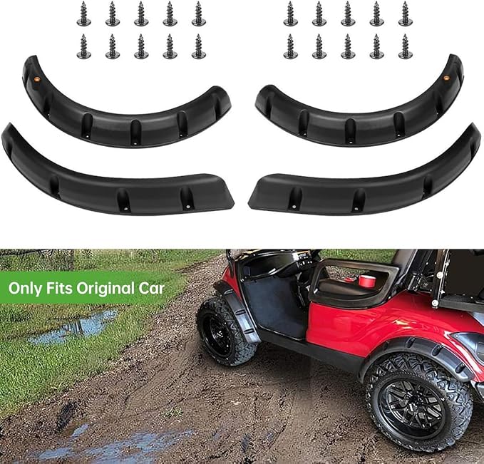 10L0L Golf Cart Front Rear Fender Flares for Yamaha G29 Drive Gas & Electric, with Metal Hardware, Set of 4(Not Fit Modified Models)