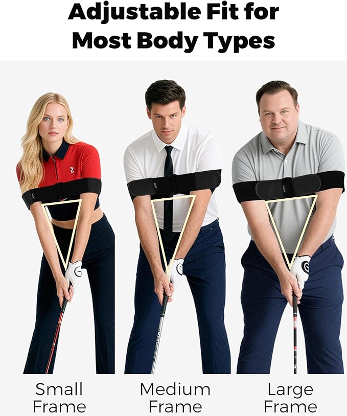 Adjustable Golf Swing Trainer Arm Band – 2026 Essential Golf Accessories for Golfers – Innovative Arm Connection Aid with Strong Restraining Power to Fix Chicken Wing & Improve Swing Stability