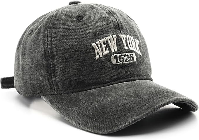 New York Hat Washed Baseball Cap Unisex Sun Hat Adjustable Trucker Cap