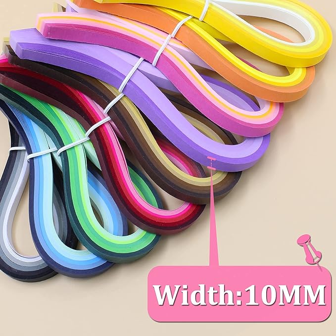 Zorfeter 9 Sets Multi-Color Quilling Paper Strips Kits 900 Strips 42 Colors - Image 4