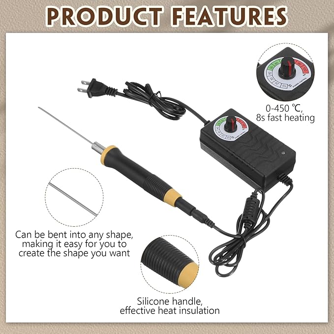 6 Pcs Foam Cutter Electric Hot Wire Cutter Pen Tools Kit, 110-220V/ 36W Digital - Image 5