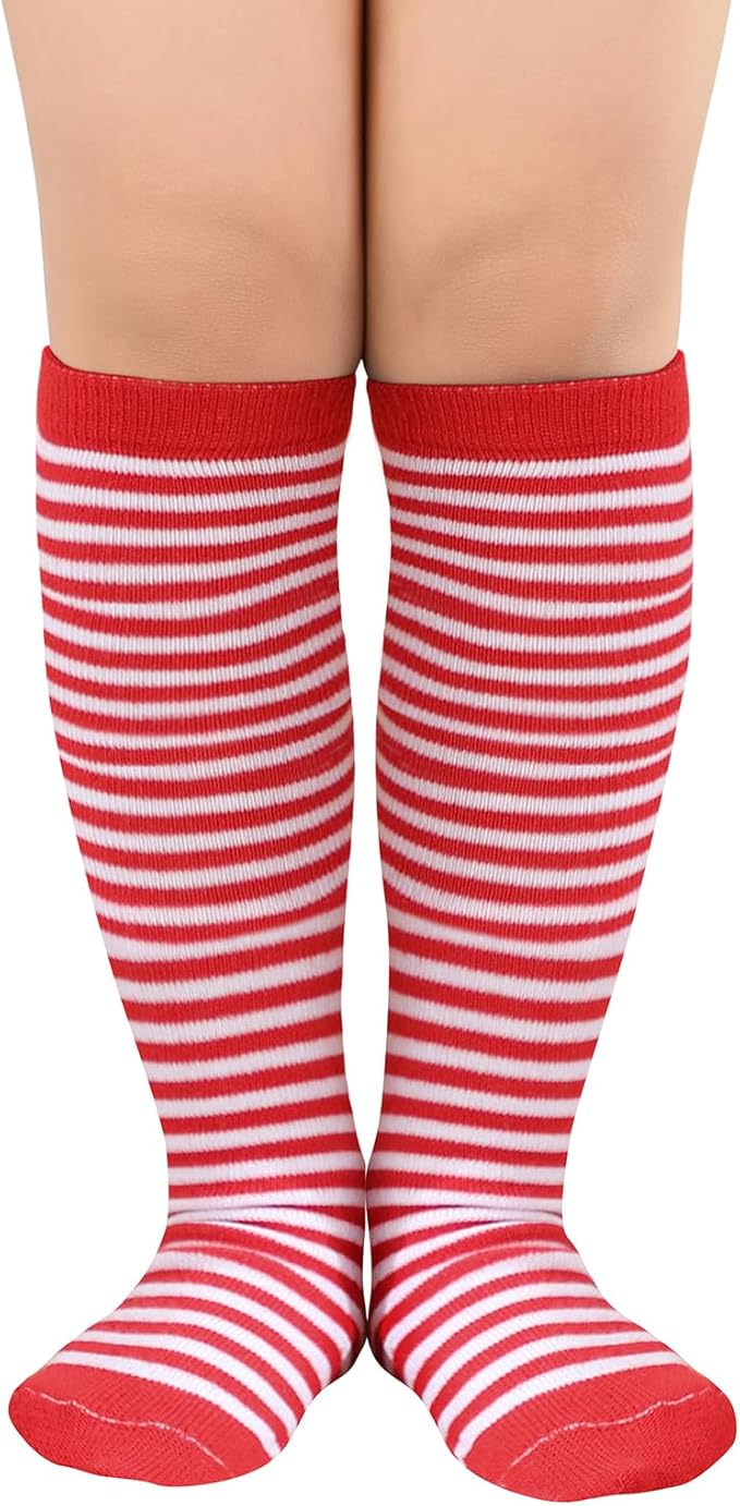 American Trends Kids Toddler Soccer Socks Youth Baseball Softball Football Socks Knee High Accessories for Girls