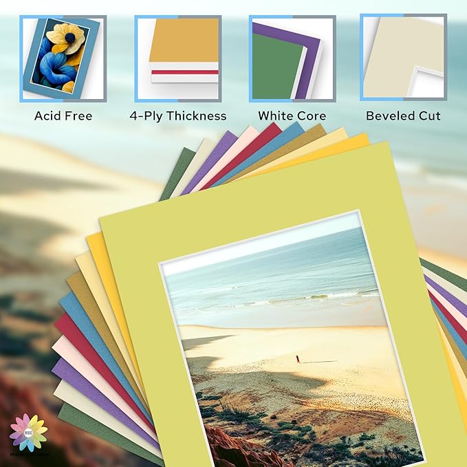 Mat Board Center, 11x14 for 8x10 Mix Color Mat Kit - Image 3