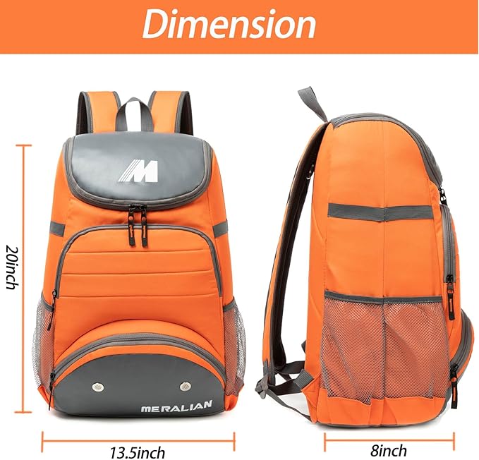 Baseball Bag - Lightweight Softball & T-Ball Backpack with Shoe Compartment for Equipment & Gear