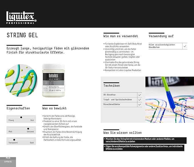 Liquitex Professional Effects Medium, String Gel - Image 8