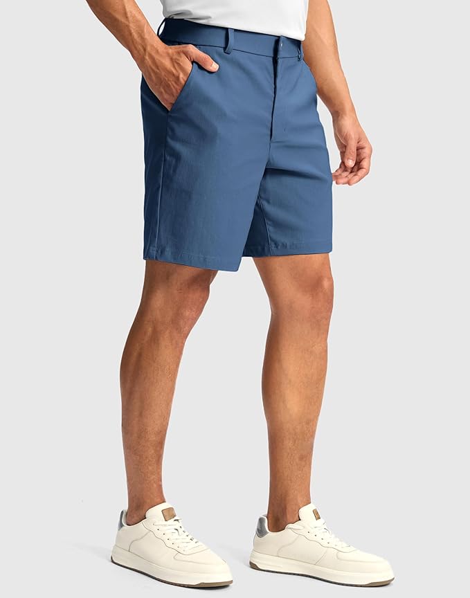 G Gradual Men's Golf Dress Shorts 5"/ 7"/ 9" Stretch Casual Work Flat Front Shorts for Men with 3 Pockets Quick Dry