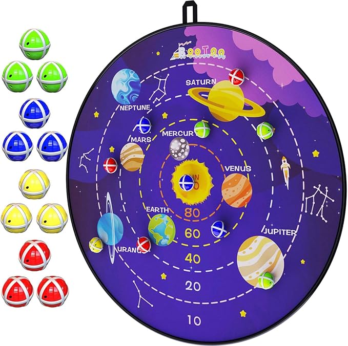 BooTaa 29" Large Dart Board for Kids, Kids Dart Board by BooTaa