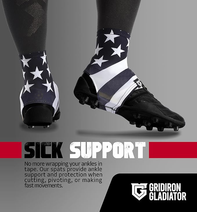 Gridiron Gladiator Cleat Covers - Football Spats - Football Cleat Socks - Cleat Spats for Soccer, Baseball & Softball