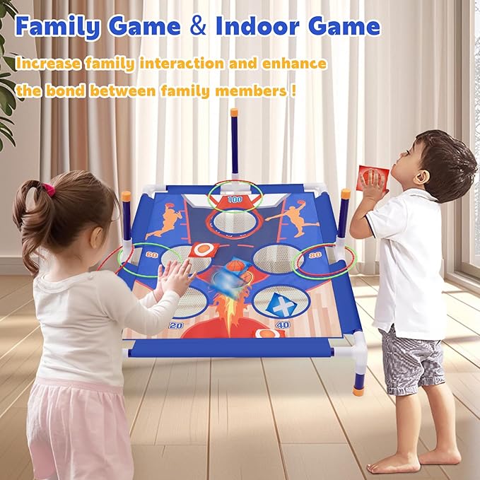 Outdoor Games Bean Bag Toss for Kids, Cornhole Set Ring Toss Games for Lawn - Image 2