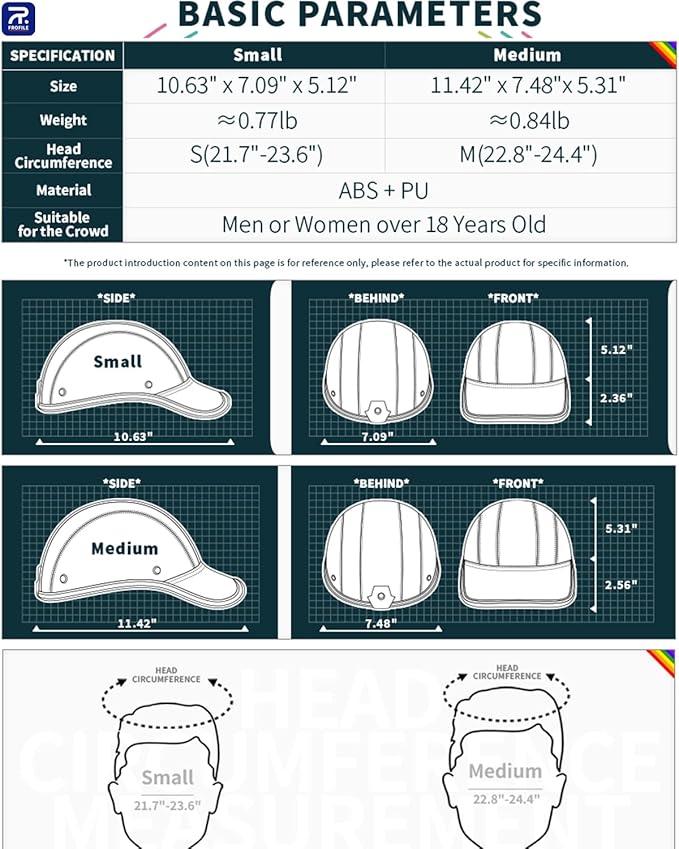Adult Baseball Cap Helmet - Urban Style for Golf, Low Profile Urban Commute PU Retro Leather Hat for Men & Women