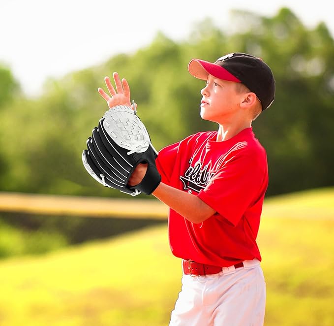 Baseball Glove + Ball Sets, Softball Glove, Baseball Mitt, 10.5''-12.5'' for Youth/Adult Training and Beginner Play, Synthetic Leather Softball Mitt