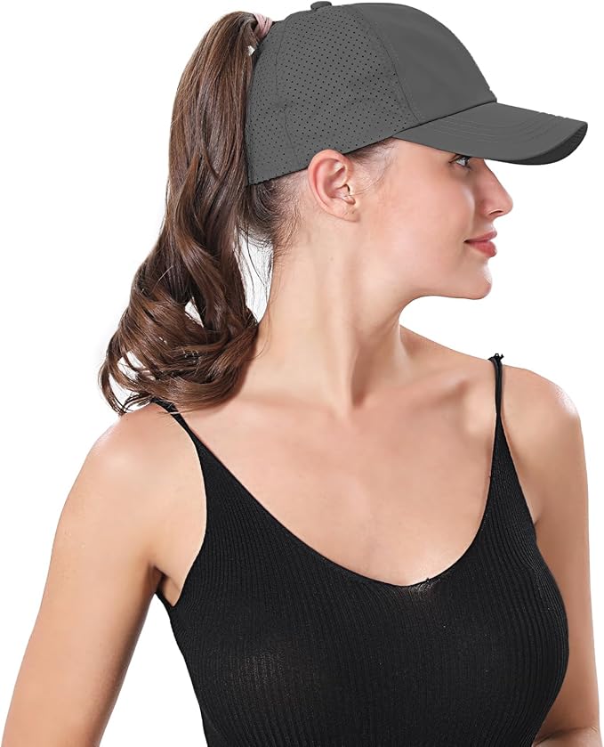 ZTL Women's High Ponytail Baseball Cap Performance Running Hat Quick Dry Mesh Sports Cap Unstructured Dad Trucker Hats