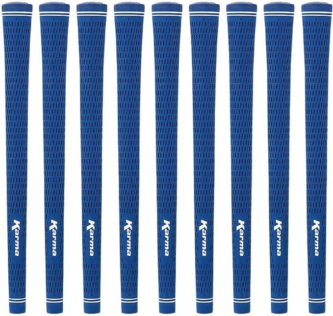 Karma Velour Golf Grips for Men, Women, Juniors | Undersize, Standard, Midsize, Oversize, & Jumbo | 6 Colors | Choose Single, 9, 13 Pack or Golf Club Grip Kit