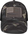 American Flag Trucker Hat - Snapback Hats for Men Women Baseball Cap - Breathable Mesh & Adjustable Fit for Casual Wear