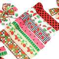 2.5" Watermelon and Strawberry Ribbon, Summer Craft Wire Edged Ribbon, Polka by Unknown