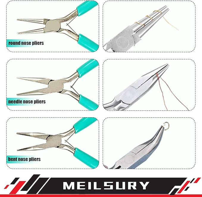 11-Piece jewelry pliers set, Jewelry-making plier tools - Image 3