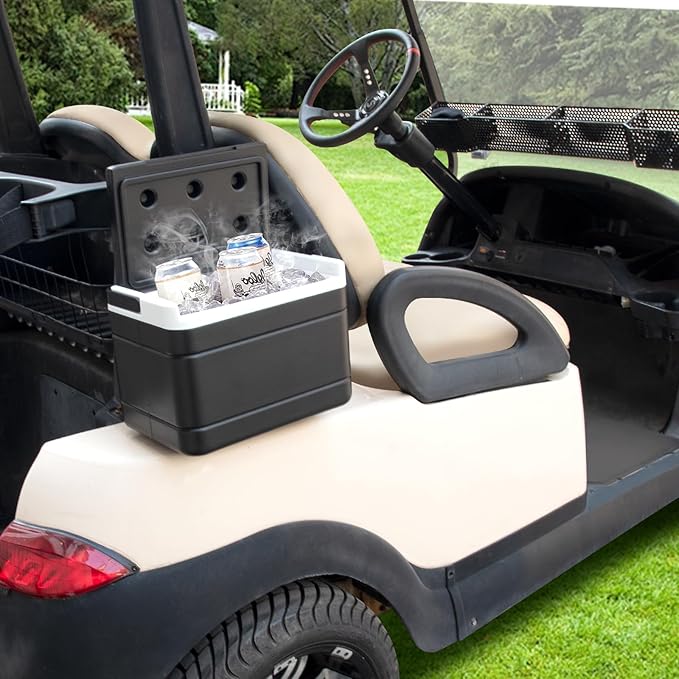 Golf Cart Cooler, Insulated Golf Cart Cooler with Mounting Bracket for Club Car Precedent Tempo and Onward OEM 102588101 103886801, Lightweight & Portable, Easy Installation