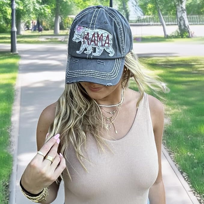 Funky Junque Distressed Vintage Baseball Cap - Embroidered Patch Women's Hat - Holiday, Lifestyle & Patriotic Designs