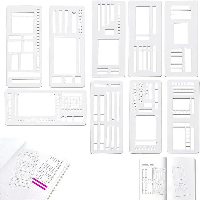 Handmade Flexible Record Template, Planner Stencil Set by MUADUTYY