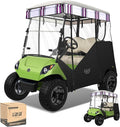 10L0L 2 Passenger Track-Style Enclosure Cover for Yamaha G29 Drive/Drive 2, Waterproof 600D Polyester Rain Shelter with Pre-Drilled Awning Track, 3-Piece Zip-Off Design, Roll-Up All Sides,Valance