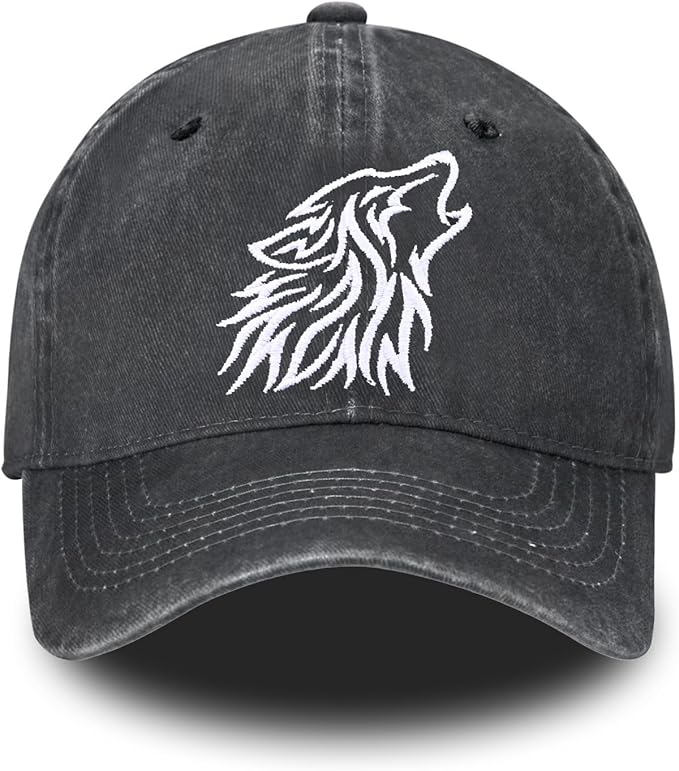 Embroidered Baseball Cap for Women Men Vintage Adjustable Washed Distressed Denim Baseball Hat