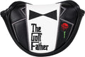 The Golf Father Funny Golf Club Covers, Driver Fairway Wood Hybrid Headcover, Mallet Putter Covers Blade Headcovers Putter Cover Magnetic, Black and White Color Iron Covers for Most Brands