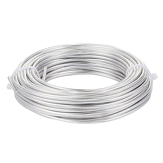 Fashewelry 65.6 Feet 3.5mm Aluminum Wire Silver Bendable Metal Craft Wire by FASHEWELRY