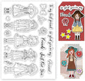 Fashion Girls Clear Stamps 6.3x4.3 Friendship Word Rubber Stamp Flower Silicone by BEUNITONE