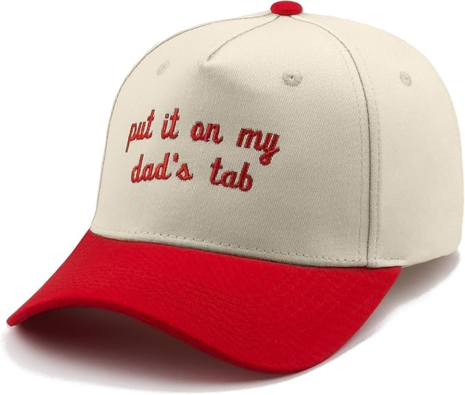 Funny Embroidered Trucker Hat, Vintage Two-Tone Cotton Baseball Cap for Men Women, Adjustable Dad Hat Gift Idea