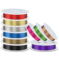 10 Rolls Copper Jewelry Wire, 10 Assorted Colors 0.6 mm Dia. Beading Wire by CooBigo
