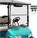 ECOTRIC Clear Windshield Compatible with 2008-Present/Current for EZGO RXV Model Impact Resistant Windshield for EZGO RXV Golf Cart(2008&UP) Folding Style