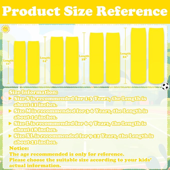 Sarfel Kids Soccer Socks Toddler Soccer Socks Girls Boys Soccer Socks Kids Tube Socks with Stripes Toddler Knee High Socks