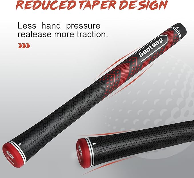 Geoleap Golf Grips Set of 13- Soft Reduce Taper Design Provides High Traction and Performance,13 Golf Club Grips with 15 Tapes or with All Repair Kits for Choice.