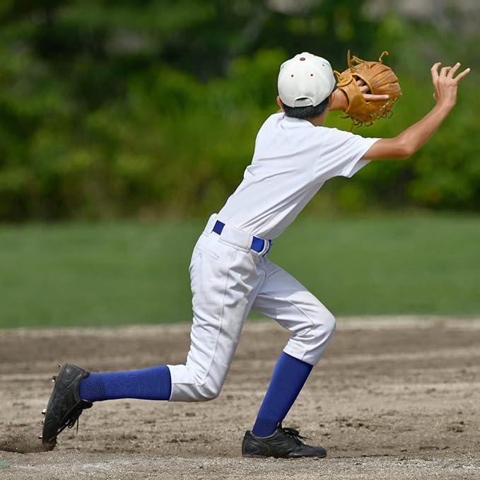 Haysandy Baseball or Softball Sock and Belt Combo Set 3 Football Baseball Socks with Softball Belt for Youth Boys Kids