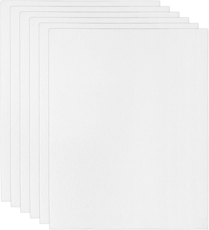 PATIKIL 9x12 Canvas Boards for Painting, 6 Pack 100% Cotton Square Triple by PATIKIL
