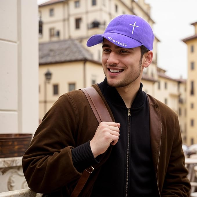 Cross Jesus Hat with Gifts Box, Embroidered Religious Baseball Cap, Christian Gifts for Men Women