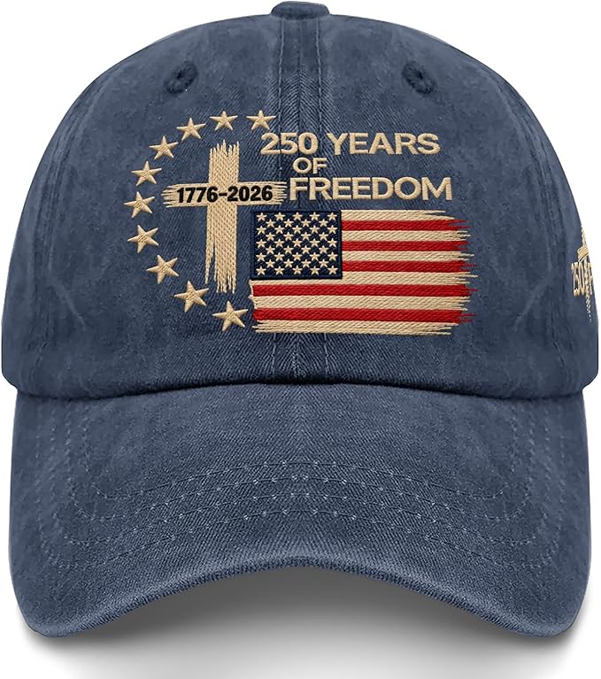 US 250 Years Freedoms 1776-2026 250th Birthday Embroidered Hats Garde Cap for Him