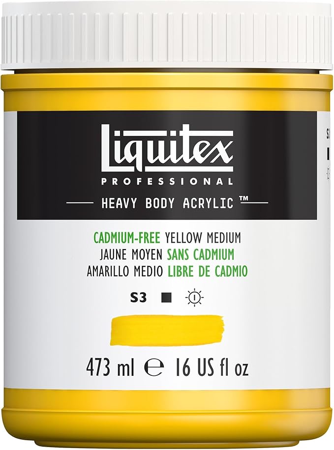 Liquitex Professional Heavy Body Acrylic Paint, 16-oz Pot, Cadmium Free Yellow by Liquitex