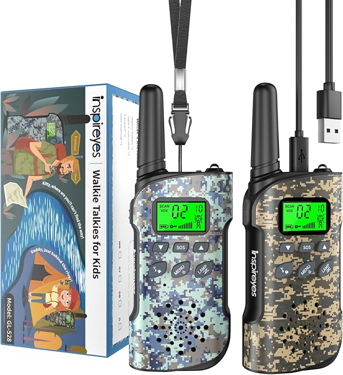 Walkie Talkies for Kids Rechargeable, Toys for Boys and Girls Ages 3-12 by Inspireyes