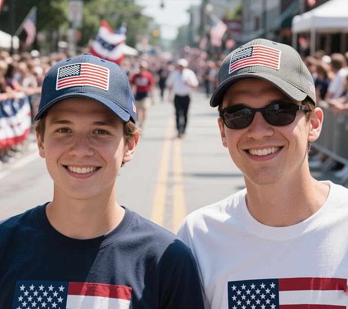 2-Pack USA Flag Hats for Men Baseball American Flag Hats for Men USA Cap USA Tactical Washed for Women