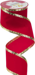MEEDEE Red Velvet Ribbon 2.5 Inch by MEEDEE